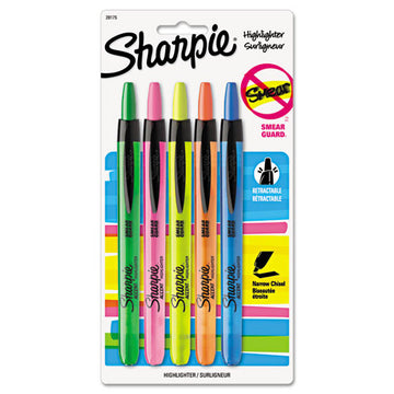 Sharpie® Retractable Highlighters, Fluorescent Pink Ink, Chisel Tip, Pink-black Barrel, Dozen freeshipping - TVN Wholesale